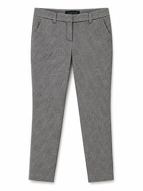 Cynthia Rowley Houndstooth Ankle Pants Size 2 Black White Slim